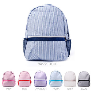 Full Size Seersucker Backpack